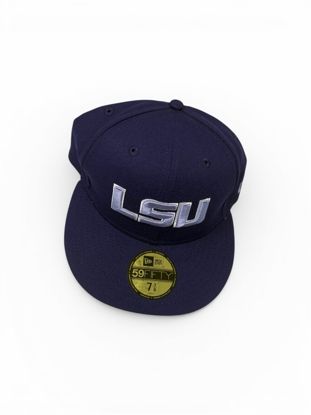 LSU Tigers New Era Logo Fitted Hat Cap Size 7 3/8